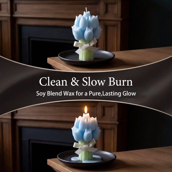 Blue Tulip Soy Wax Candle