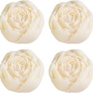 Flower-Shaped Scented Tea Lights, 4-Pack