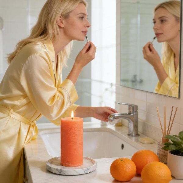 Pineapple & Grapefruit Scented Pillar Candle