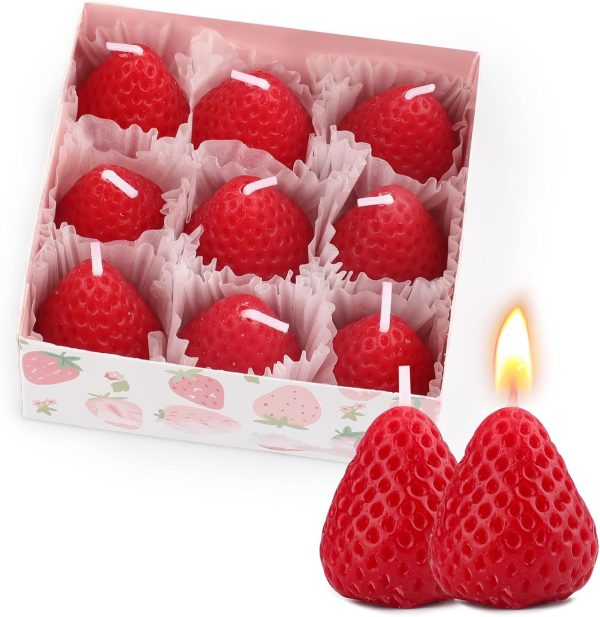 img-a9def05f2cd93138d8db Strawberry Shaped Scented Candles 9 Pack