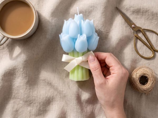 Blue Tulip Soy Wax Candle