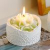Green Hydrangea Scented Soy Candle in Lace Cup