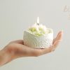 Green Hydrangea Scented Soy Candle in Lace Cup