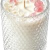 Handmade Vanilla Candle with Pink Crystal